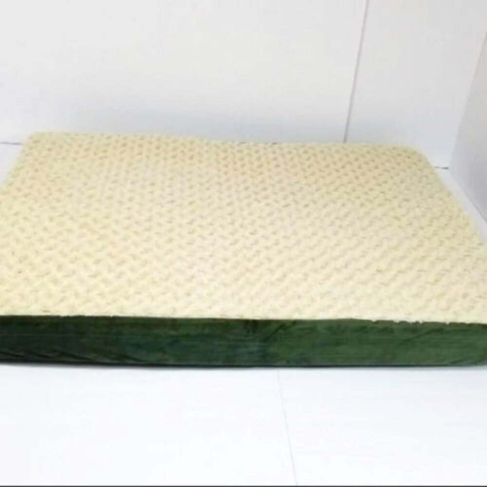 Double Ortho Pet Dog Bed 40"x30"x4" Large Green